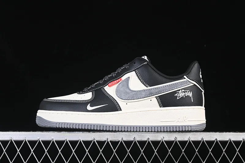 All categories Nk Air Force 1 Air Force series Nk Air Force 1 Low Air Force low-top Nike Air Force 1'07 Low Stusi co-branded beige gray black woven label Air Force 1 low-top casual sneakers DF0188-102